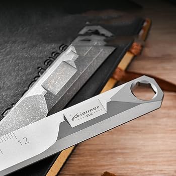 Titanium Straight Ruler EDC Multifunctional Ruler with